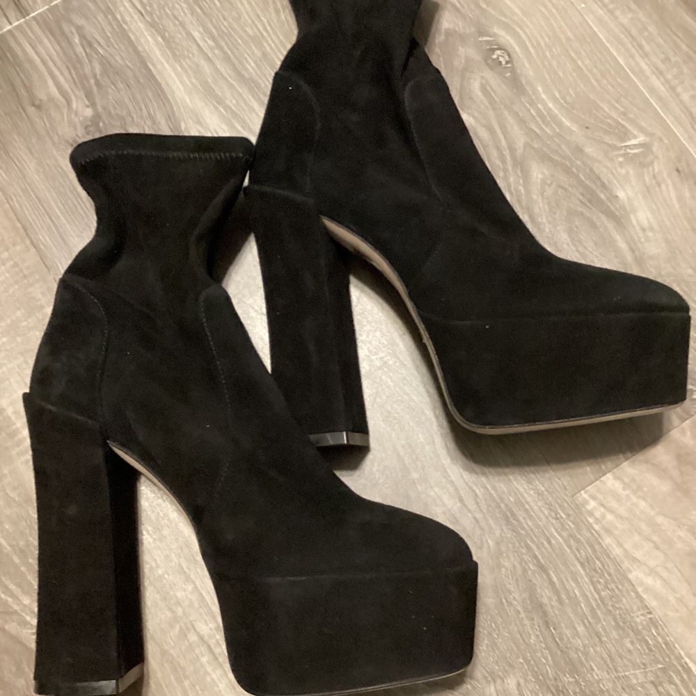 Stuart Weitzman Sky High Platform Sock Boot (NWOT)